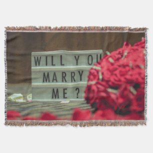 Heiraten Sie mich? Vorschlag zur Eheschließung Decke