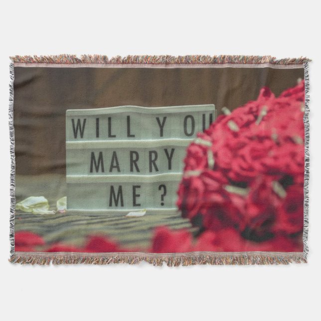 Heiraten Sie mich? Vorschlag zur Eheschließung Decke (Vorderseite)