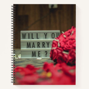 Heiraten Sie mich? Vorschlag zur Eheschließung Notizbuch