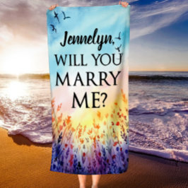 Heiraten Sie mich - Vorschlag zur Personalisierten Strandtuch