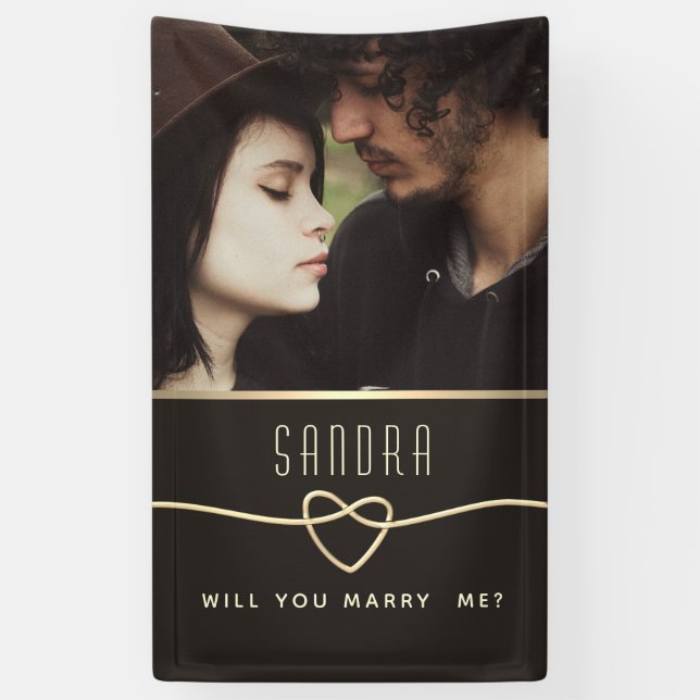 Heiraten Sie mir Banner (Vertikal)