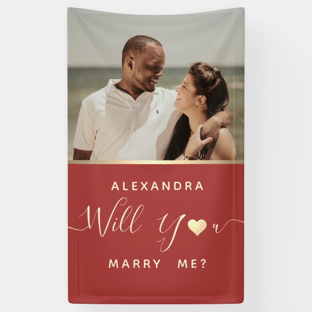 Heiraten Sie mir Banner (Vertikal)