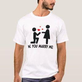 Heiraten Sie mir Bended Knee Man & Woman T-Shirt