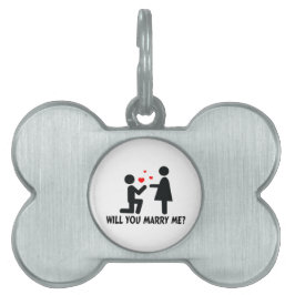 Heiraten Sie mir Bended Knee Man & Woman Tiermarke