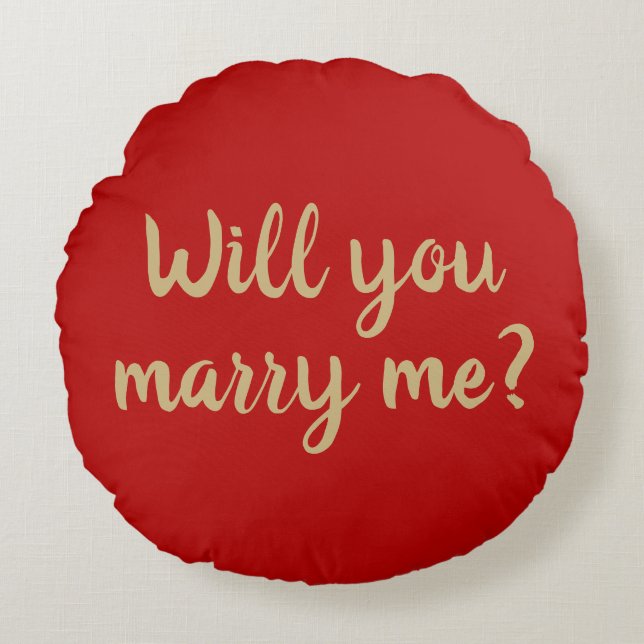 Heiraten Sie mir die rote Ehe? Rundes Kissen (Vorderseite)