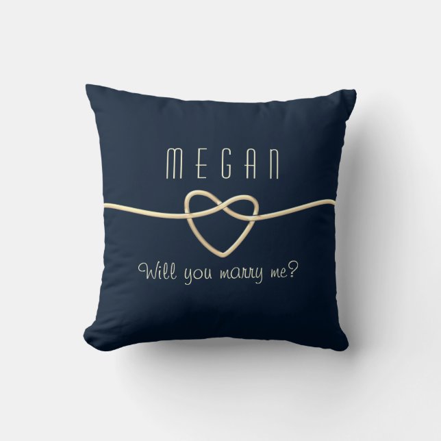 Heiraten Sie mir einen Hochzeitsvorschlag Kissen (Vorderseite)