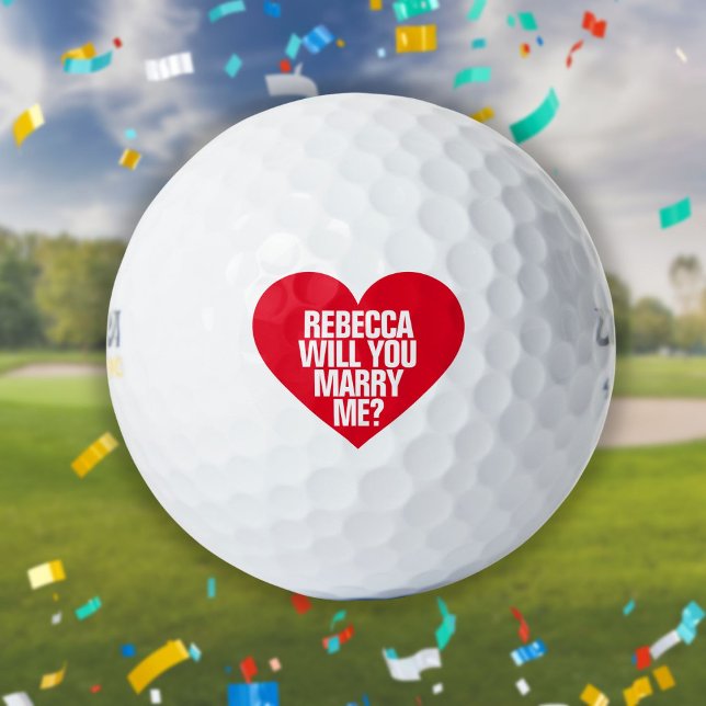 Heiraten Sie mir einen Vorschlag für eine maßgesch Golfball (Von Creator hochgeladen)
