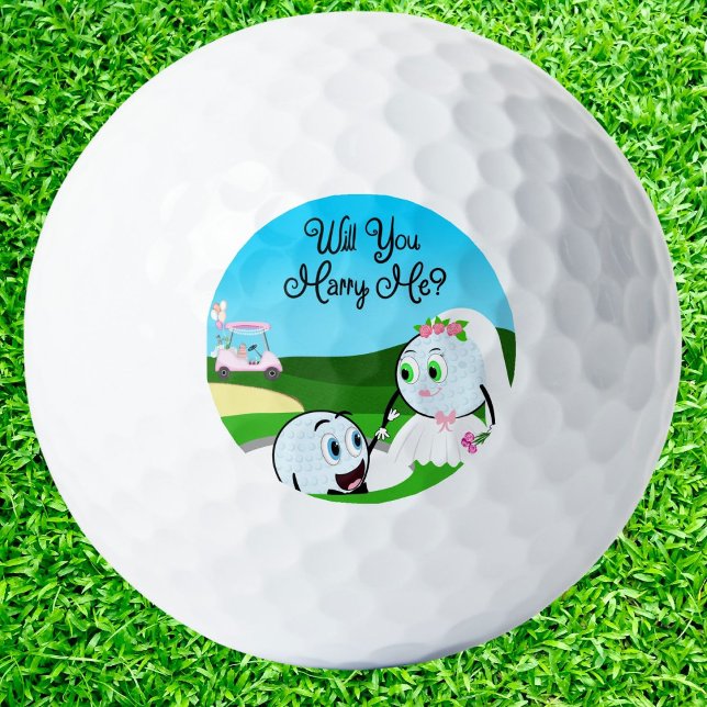 Heiraten Sie mir Golf Balls Golfball (Von Creator hochgeladen)