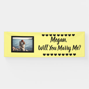 Heiraten Sie mir Individuelle Name und Foto Banner