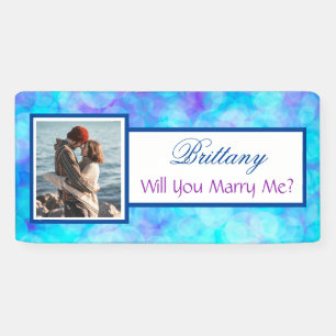 Heiraten Sie mir Individuelle Name Vorschlag Banne Banner