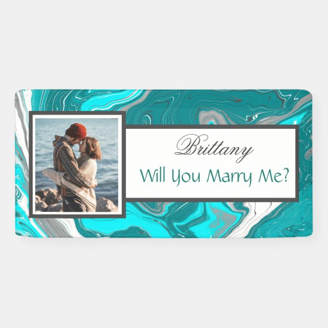 Heiraten Sie mir Individuelle Name Vorschlag Banne Banner (Horizontal)