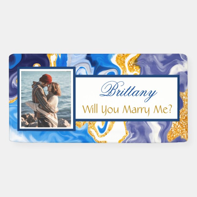 Heiraten Sie mir Individuelle Name Vorschlag Banne Banner (Horizontal)