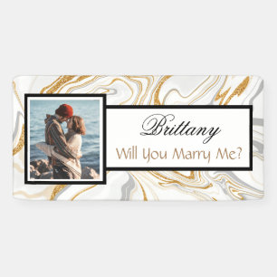 Heiraten Sie mir Individuelle Name Vorschlag Banne Banner