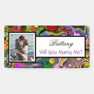 Heiraten Sie mir Individuelle Name Vorschlag Banne Banner