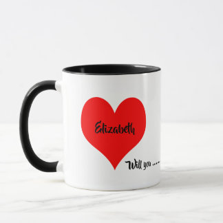 Heiraten Sie mir Kaffee Tasse Überraschung auf der