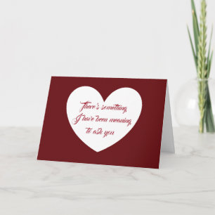 Heiraten Sie mir Karte