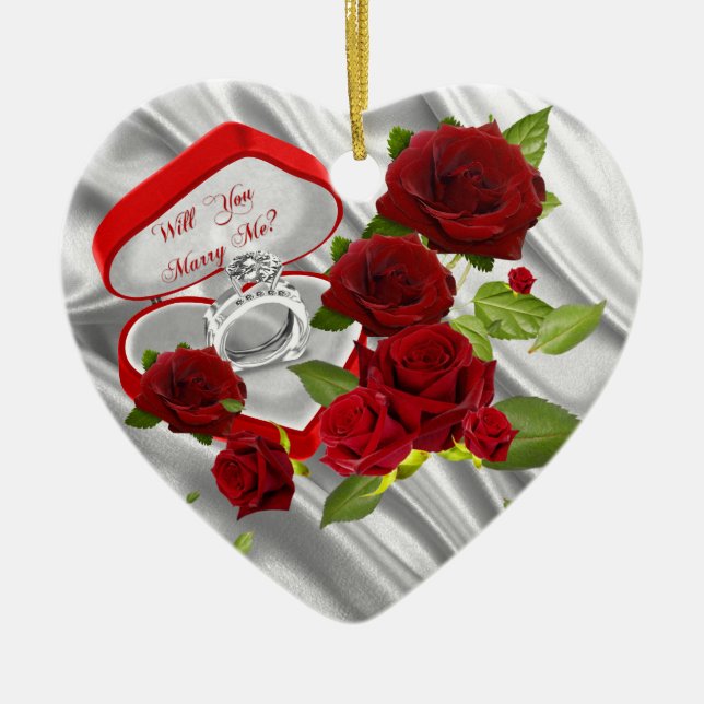 Heiraten Sie mir Keepake Ornament (Vorne)