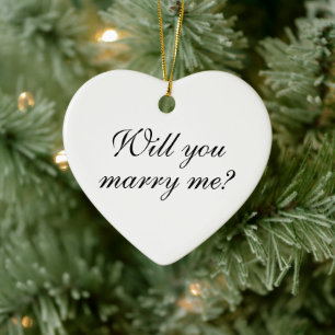 Heiraten Sie mir maßgeschneiderten Vorschlag Weih Keramik Ornament
