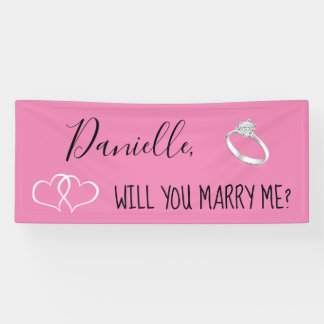 Heiraten Sie mir Romantischer Vorschlag Unterschre Banner