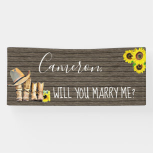 Heiraten Sie mir Romantischer Vorschlag Unterschre Banner