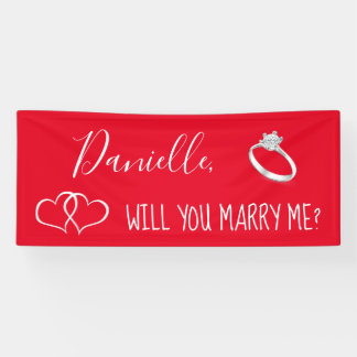Heiraten Sie mir Romantischer Vorschlag Unterschre Banner