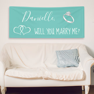 Heiraten Sie mir Romantischer Vorschlag Unterschre Banner