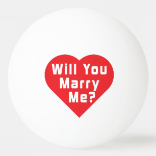 Heiraten Sie mir? Tischtennisball