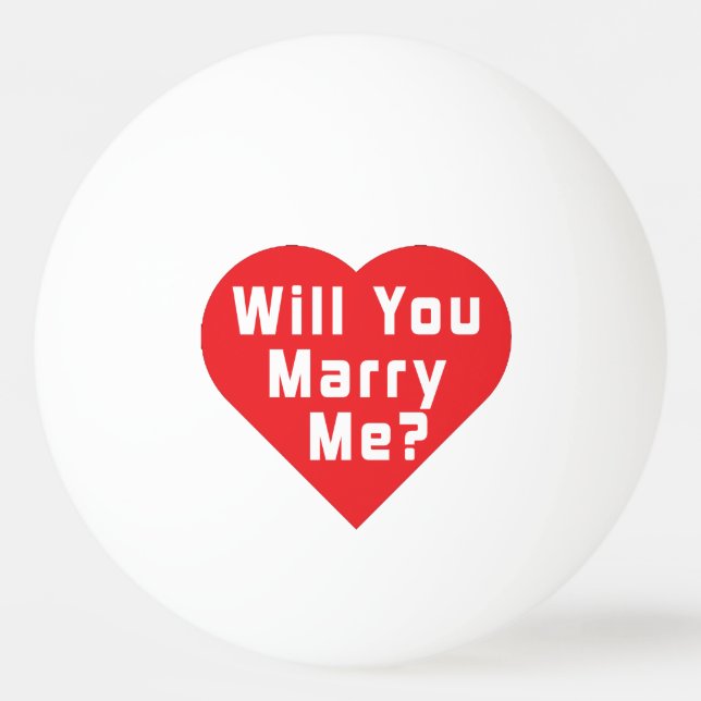 Heiraten Sie mir? Tischtennisball (Vorderseite)