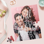 Heiraten Sie mir trendy Script & Custom Foto<br><div class="desc">Pop die Frage, mit unserem Spaß und trendig, wirst du mich heiraten? maßgeschneidertes Foto-Puzzle. Unser Design bietet ein komplettes Foto-Design, um Ihr eigenes Foto zu zeigen. "Heiraten Sie mich?" ist in einem trendigen, typografischen Design gestaltet, das über dem Foto angezeigt wird. Angepasst mit dem Namen des Empfängers für ein wirklich...</div>