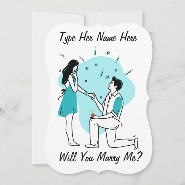 Heiraten Sie mir, um Ihre eigene Karte zu personal (Vorderseite)