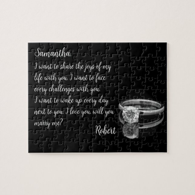 Heiraten Sie mir versteckte Nachrichtenrätsel (Horizontal)