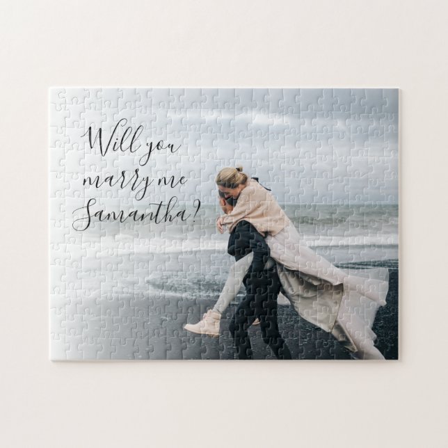 Heiraten Sie mir Vorschlag Modernes Foto (Horizontal)