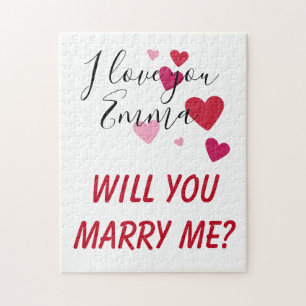 Heiraten Sie mir Vorschlag personalisieren Herzen