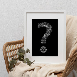 Heiraten Sie mir Word Cloud Poster