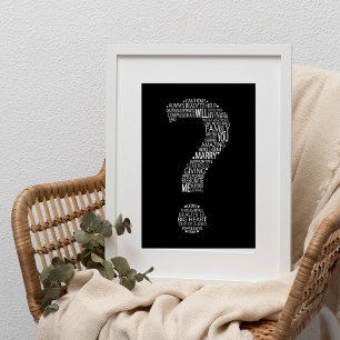 Heiraten Sie mir Word Cloud Poster