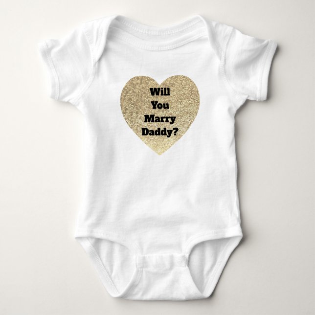 Heiraten Sie Papa-Babyweste Baby Strampler (Vorderseite)