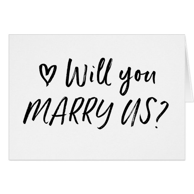 Heiraten Sie uns Hochzeits-Karte (Vorderseite (Horizontal))