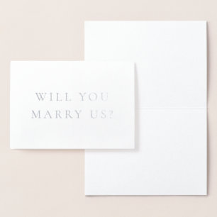 Heiraten Sie uns mit einer offiziellen Minimalisti Folienkarte