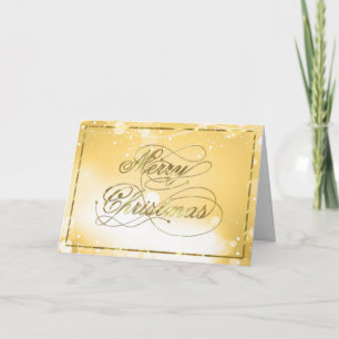 Heiraten Weihnachten Gold Text & Bokeh Hintergrund