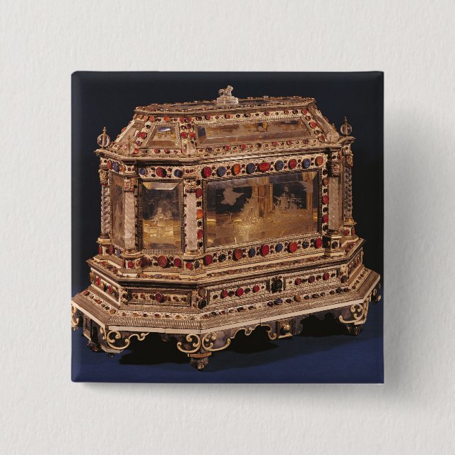 Heiratkiste, 1753 button (Vorderseite)