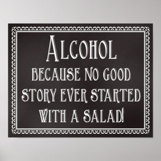 Heiratsalkohol ohne gute Story beginnt mit Salat Poster (Vorne)