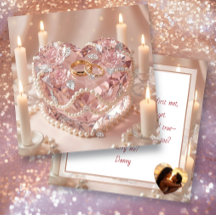 Heiratsantrag | Kristalliner Herz-Kuchen und Ringe