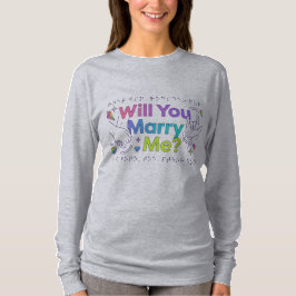 Heiratsantrag "Willst du mich heiraten?" T-Shirt