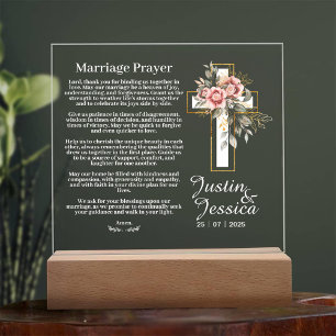 Heiratsgebet Christliche Hochzeit Kreuz & Bläserei Acrylschild
