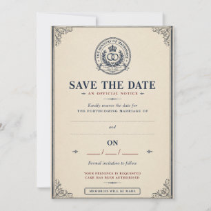 Heiratsministerium Lustige britische Regierung Save The Date