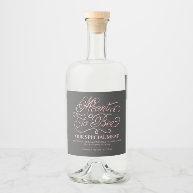 Heiratsmittel - Honigwein Alkoholflaschenetikett (Vorderseite)