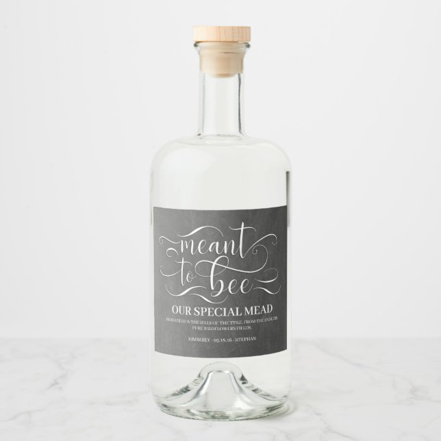 Heiratsmittel - Honigwein Alkoholflaschenetikett (Vorderseite)