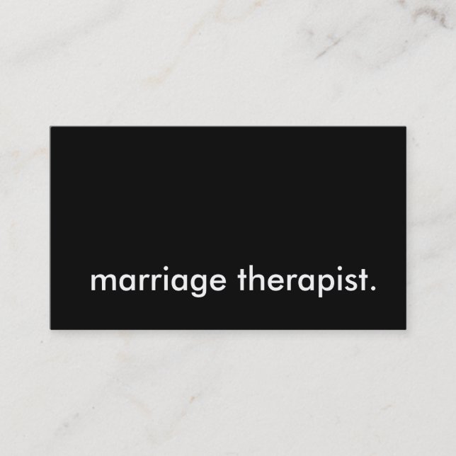 Heiratstherapeut. Visitenkarte (Vorderseite)