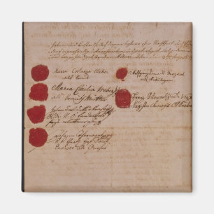 Heiratsurkunde von Wolfgang, von Mozart und von Magnet