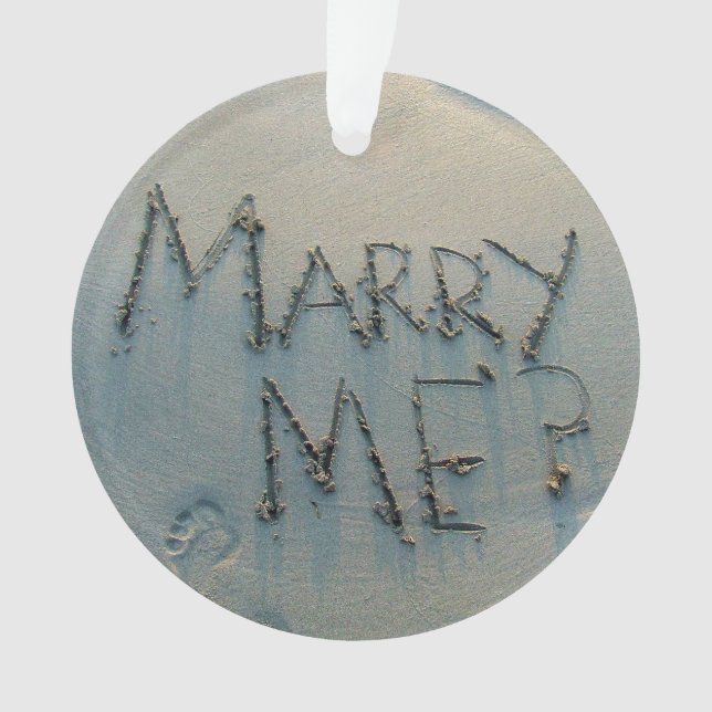 Heiratsvorschlag - Heiraten Sie mich? Keramik-Orna Ornament (Vorderseite)